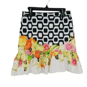 {ISOLDA} Rio Tropical Fruit Print Skirt